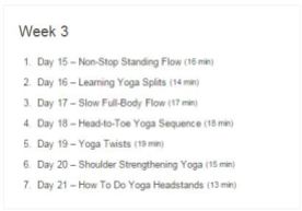 Week 03 - 30 Day Yoga Challenge.
